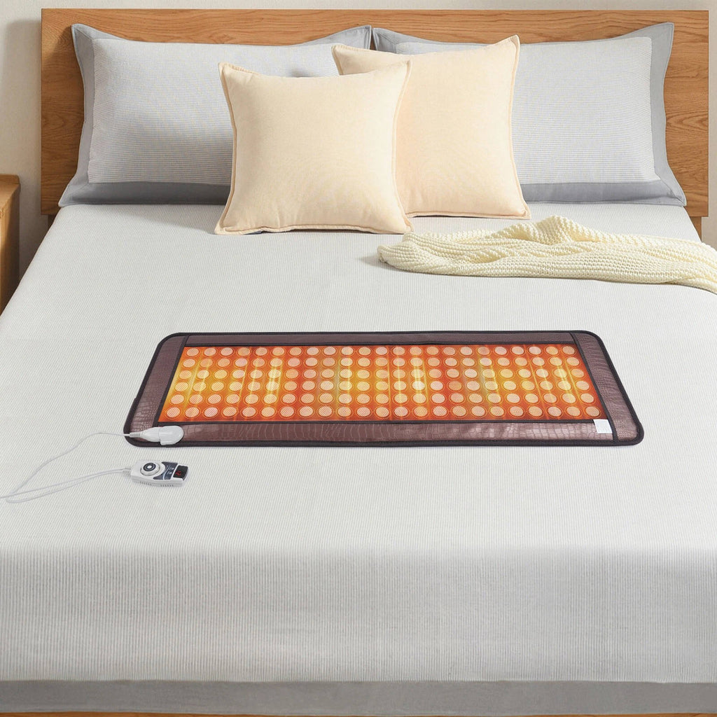 Riafu Jade Tourmaline Stone Far Infrared Therapy Mat Electric Heating Pad