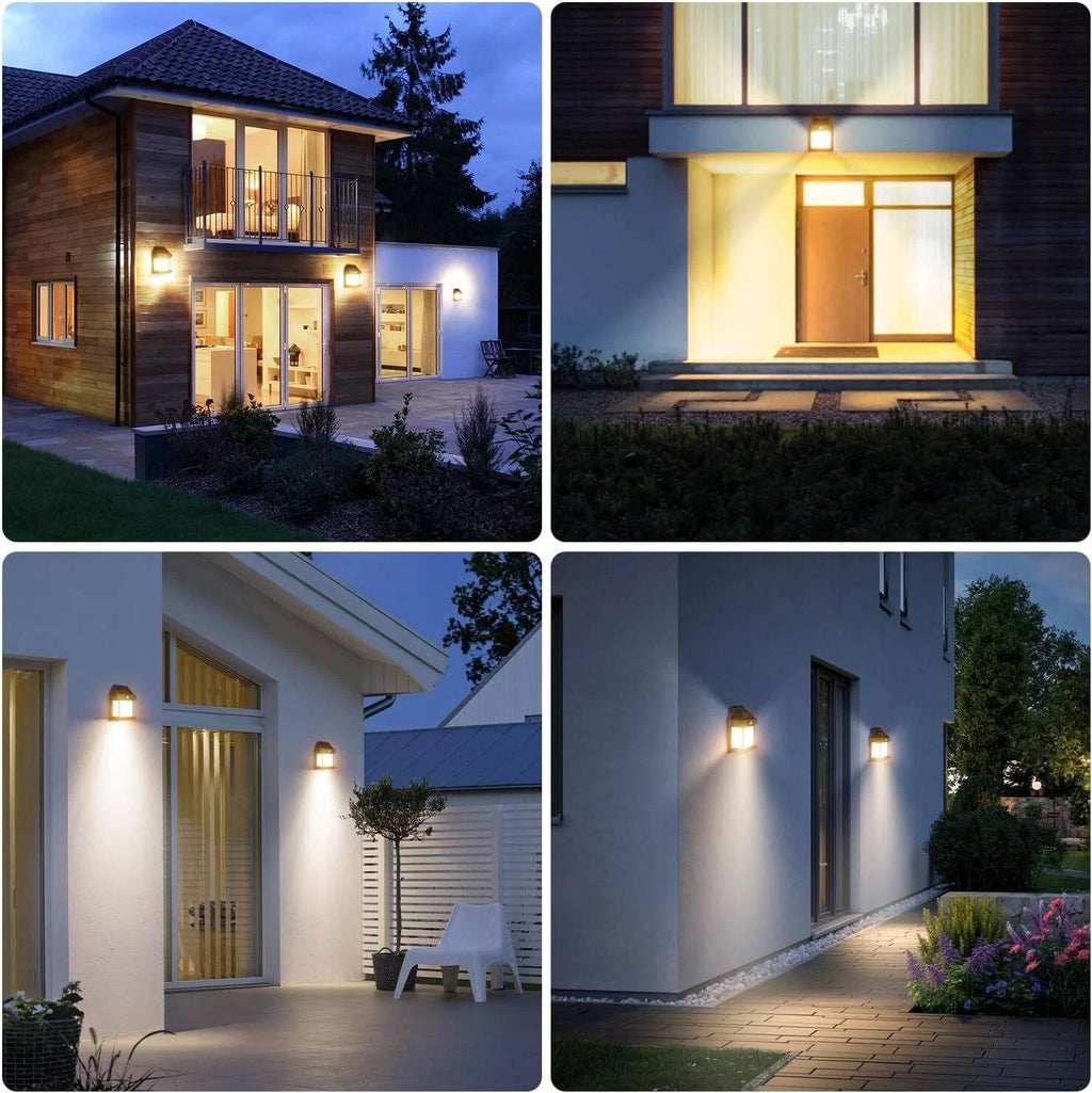 Riafu LED Solar Wall Lights Outdoor Garden Lamp