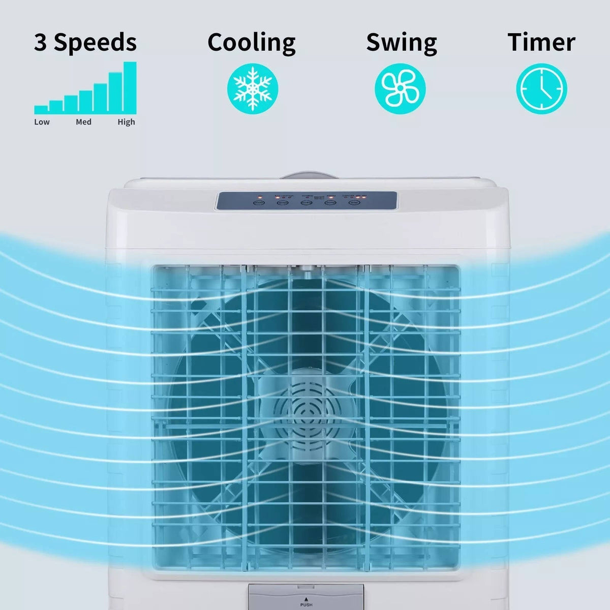 Riafu Indoor Outdoor Portable Evaporative Swamp Air Cooler