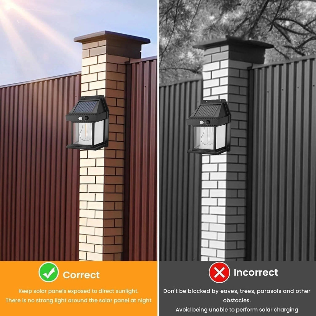 Riafu LED Solar Wall Lights Outdoor Garden Lamp
