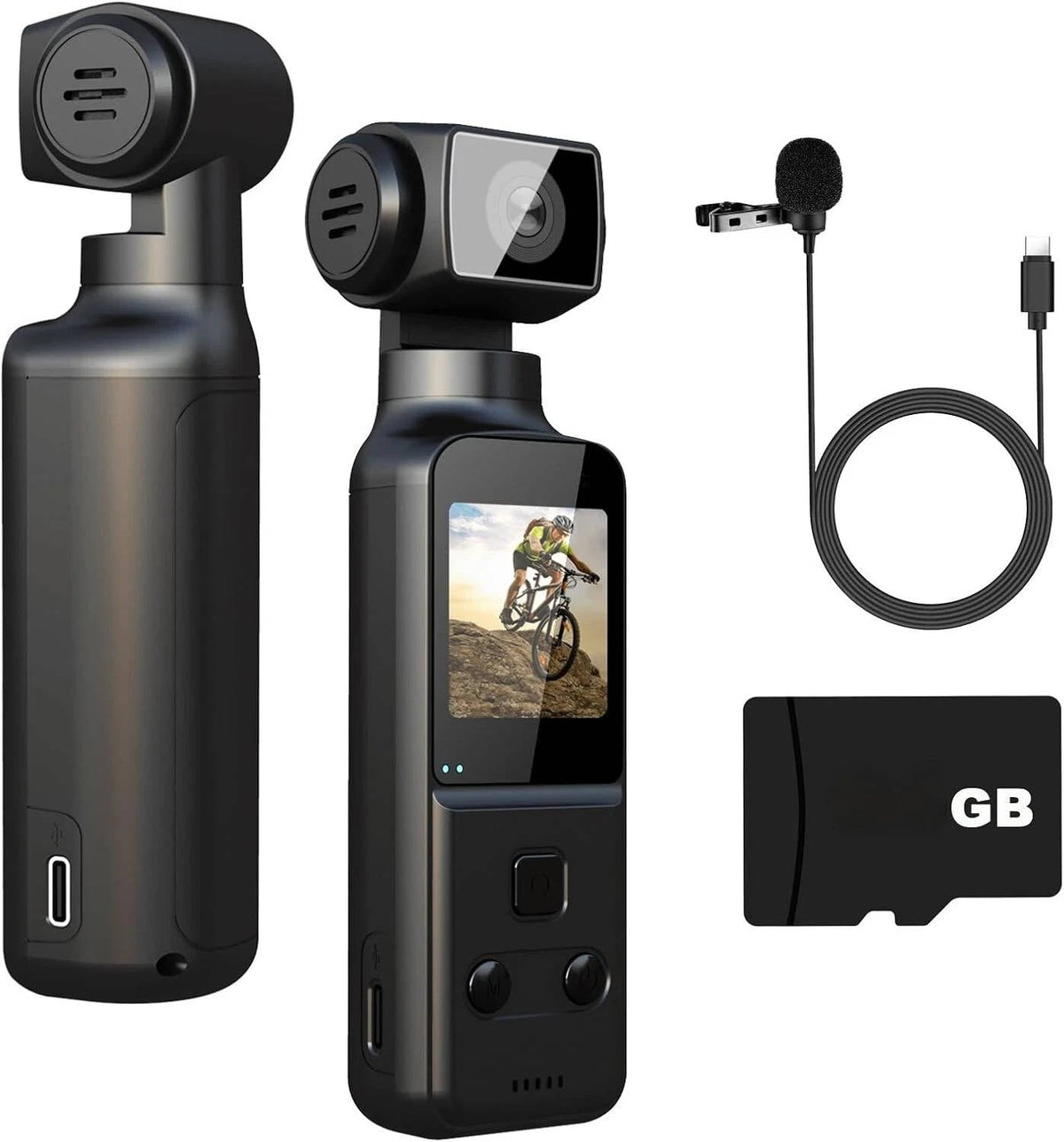 Riafu 4K Body Camera with External Microphone