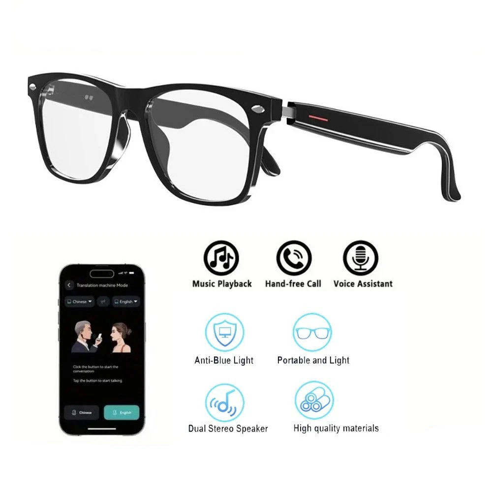 Riafu Smart AI Glasses with Language Translator