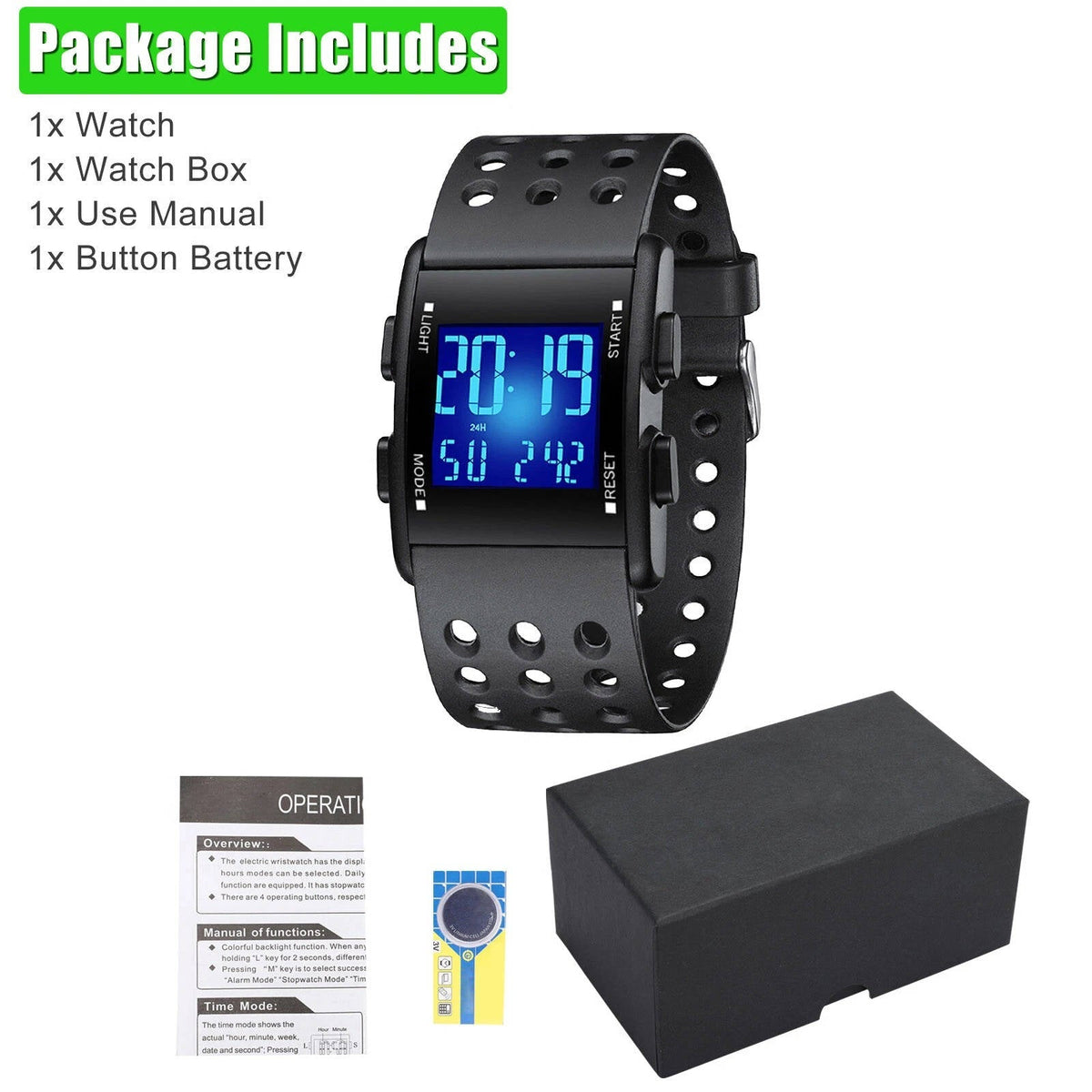 Riafu Men's Digital Sports Watch