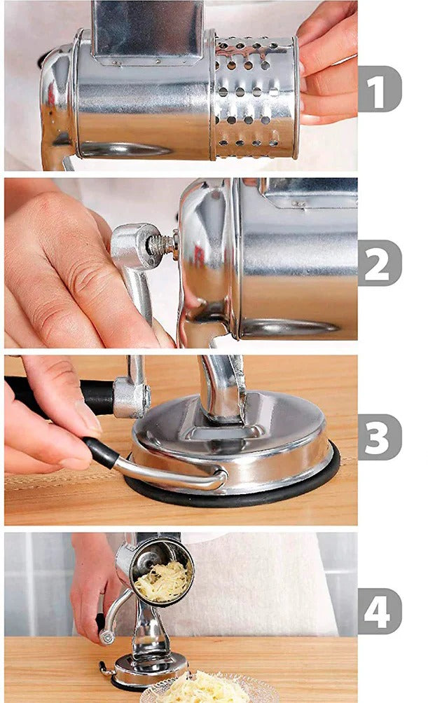 Riafu Multi-Functional Kitchen Rotary Food Grater/Shredder/Slicer