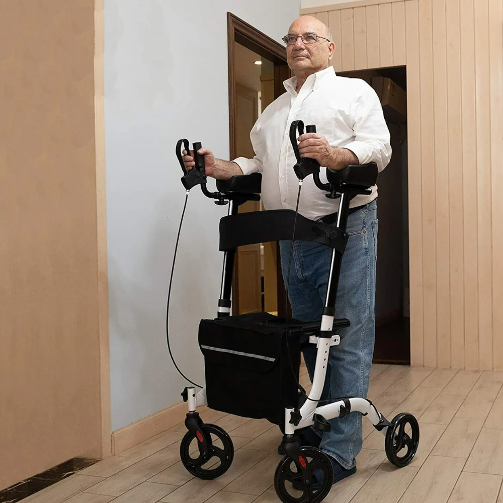Riafu Senior safety stand up rollator walker with armrests