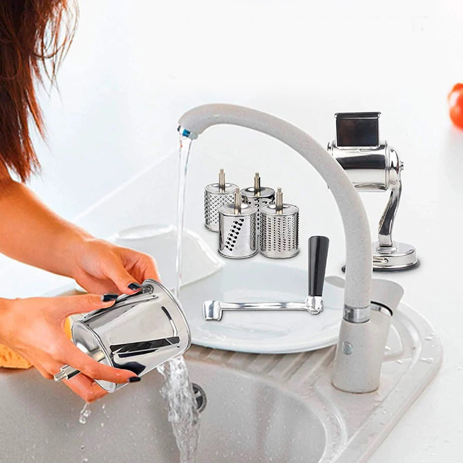 Riafu Multi-Functional Kitchen Rotary Food Grater/Shredder/Slicer