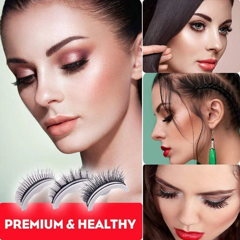 Riafu Reusable Self-Adhesive Eyelashes – No Glue, Premium Natural Look
