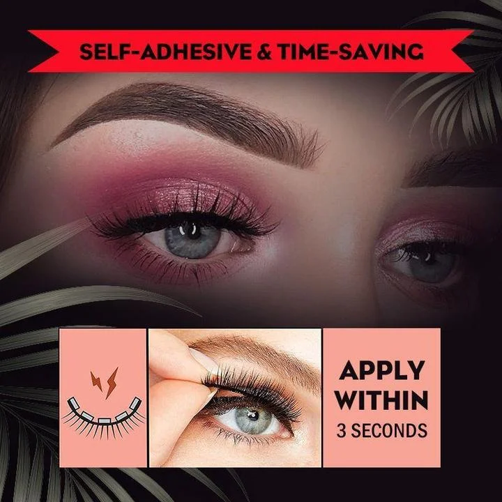 Riafu Reusable Self-Adhesive Eyelashes – No Glue, Premium Natural Look