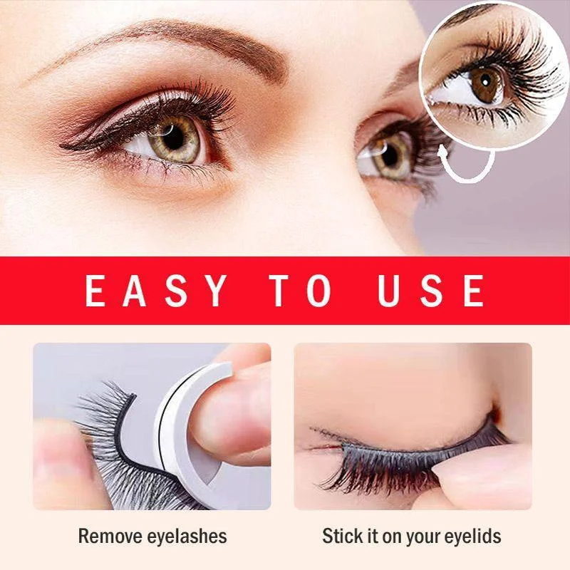 Riafu Reusable Self-Adhesive Eyelashes – No Glue, Premium Natural Look