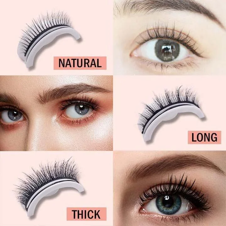 Riafu Reusable Self-Adhesive Eyelashes – No Glue, Premium Natural Look