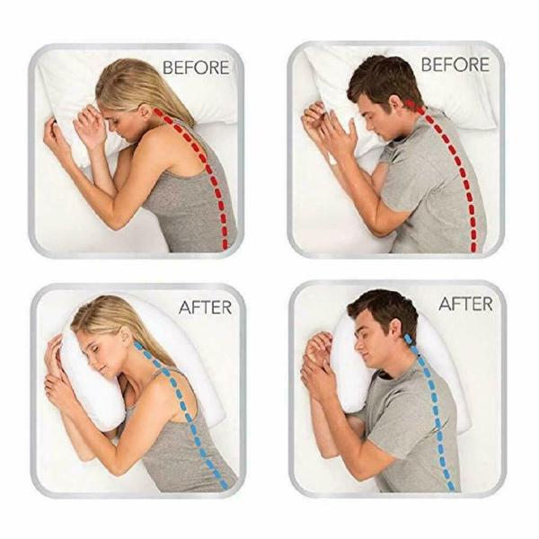 Riafu Orthopedic Side Sleeper Pillow With Ear Hole