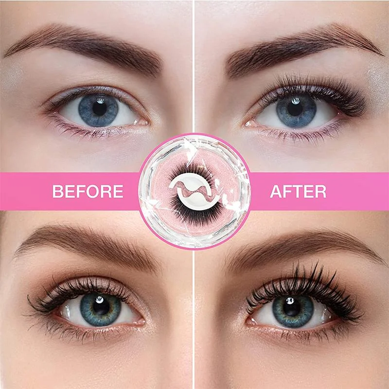 Riafu Reusable Self-Adhesive Eyelashes – No Glue, Premium Natural Look