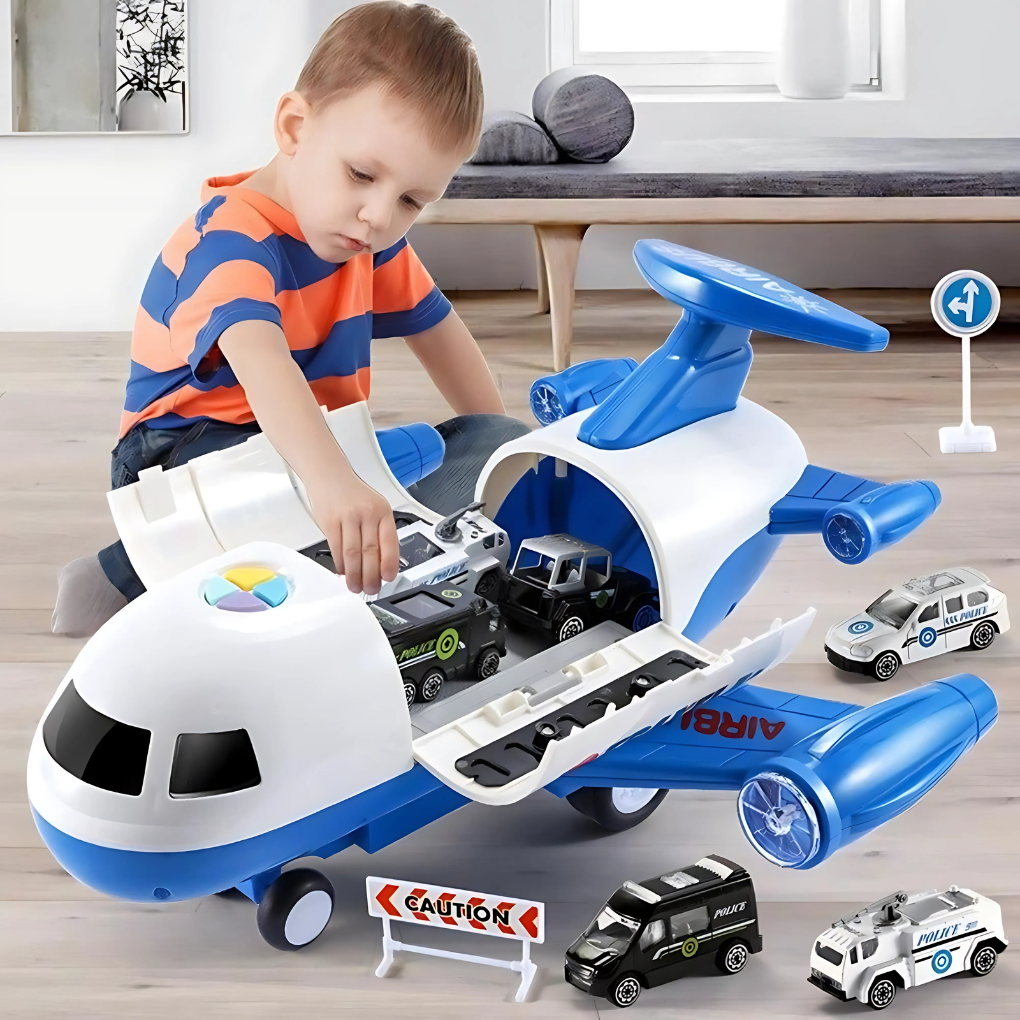 Kids' Transforming Airplane Toy with Music & Storage
