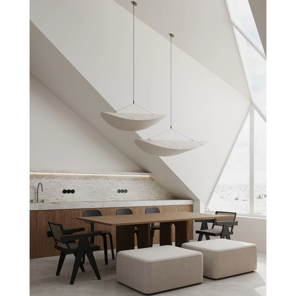 Pendant Light for the Living Room, Bedroom, and Above the Table with a Minimalist Textured Shade