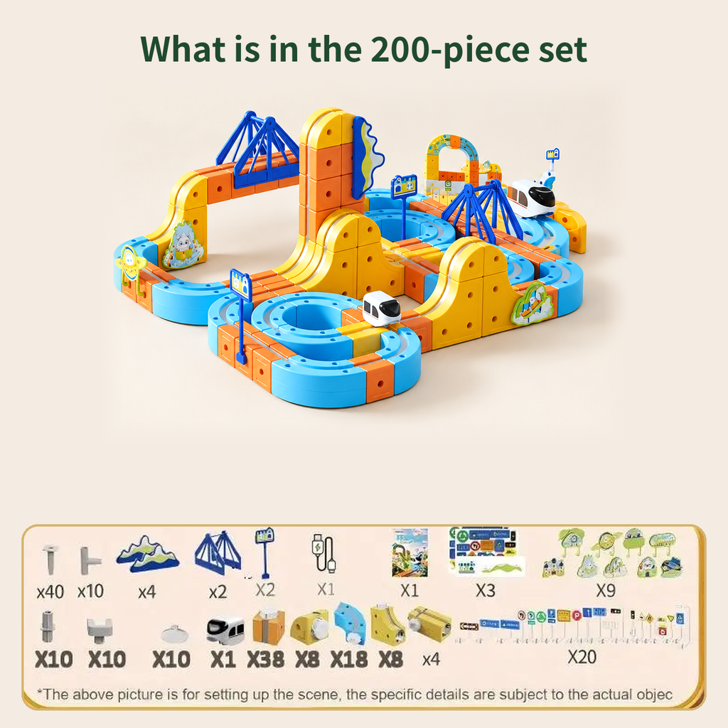 Magnetic Monorail Train Building Set