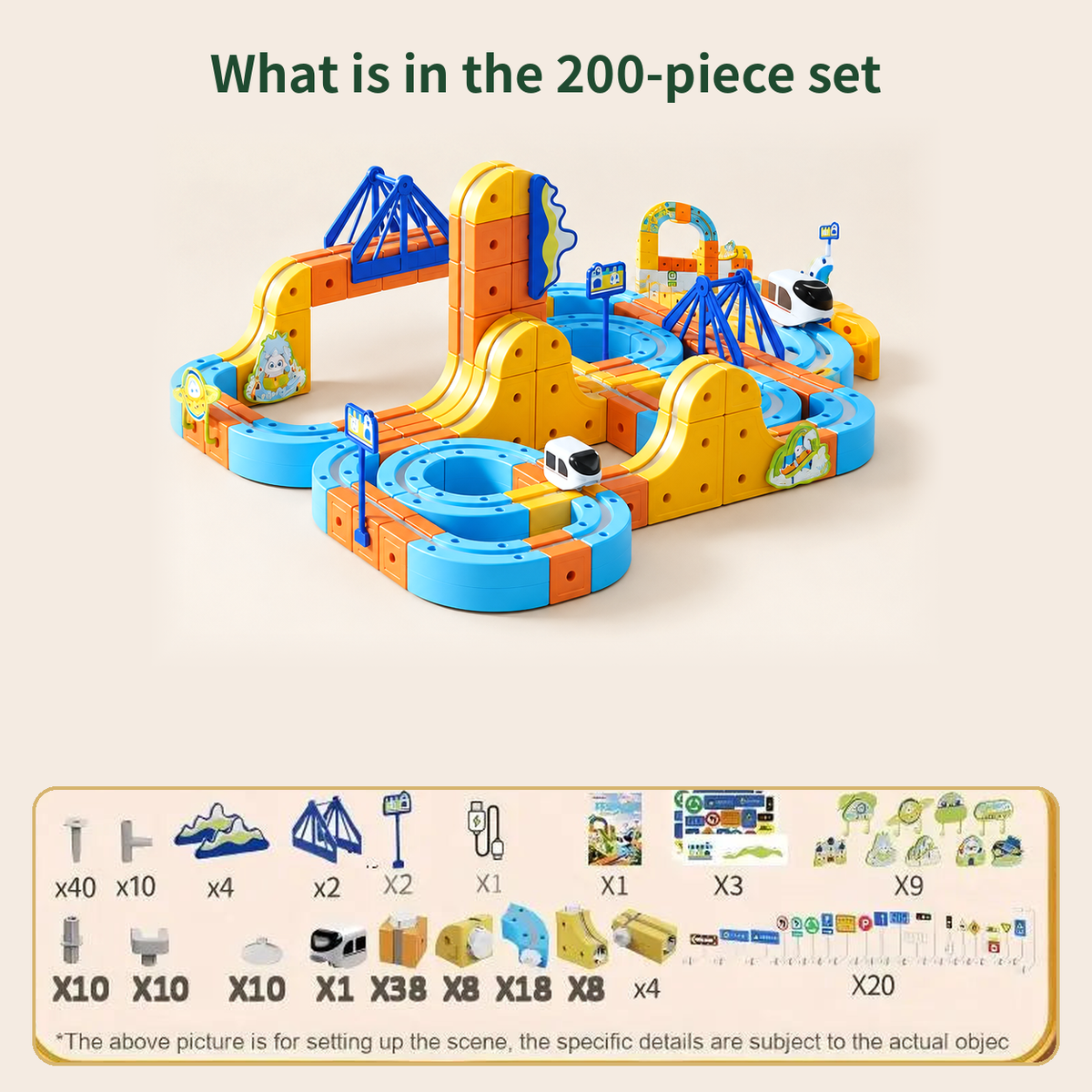 Magnetic Monorail Train Building Set