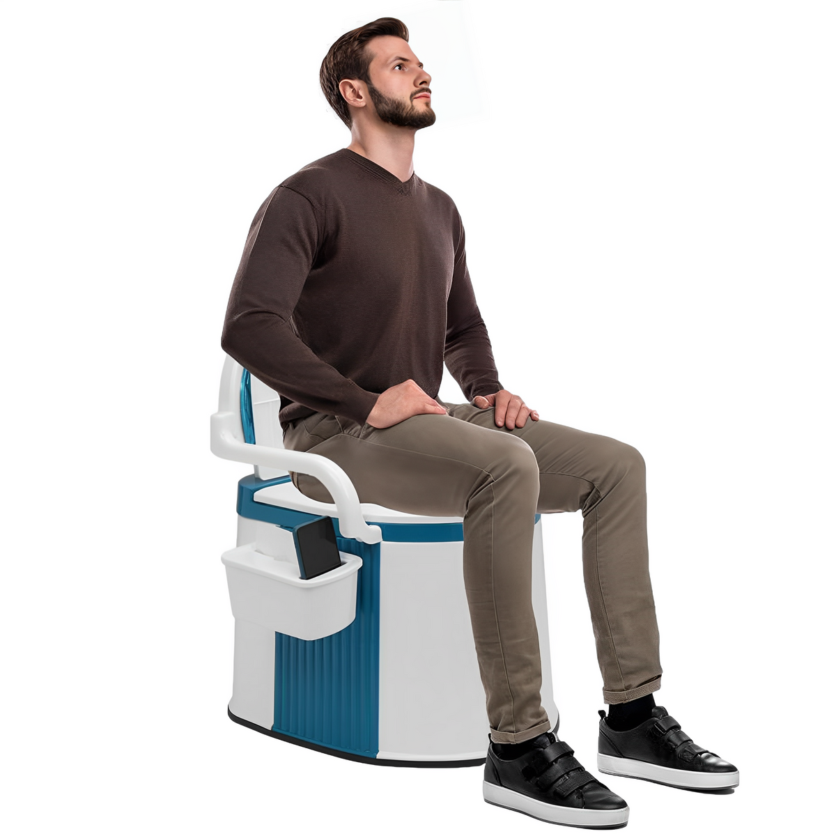 Riafu Outdoor and Indoor Portable Toilet – Comfortable Design for Seniors & Adults