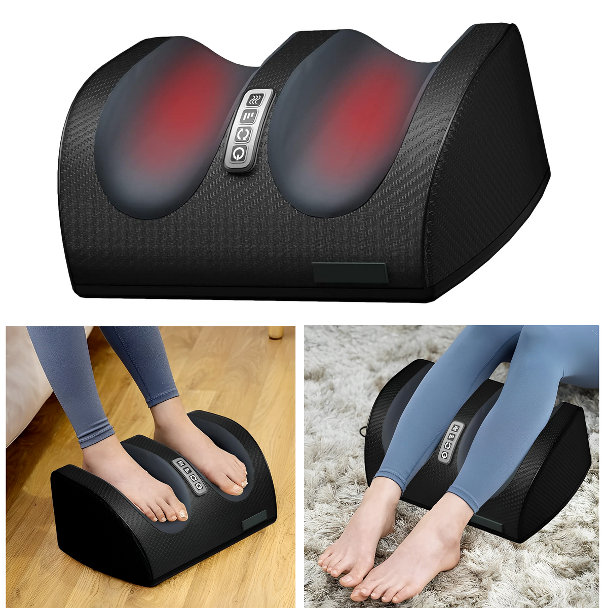 Riafu Foot and Calf Massager with Heat – Shiatsu Kneading Roller for Circulation & Pain Relief