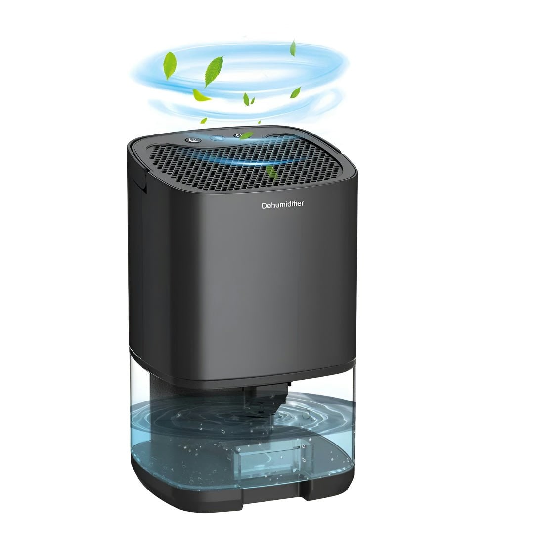 Portable Air Dehumidifier with a Water Tank for Removing Moisture from Walls at Home