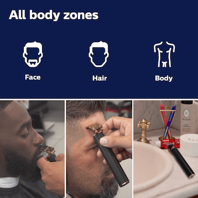 Riafu Rechargeable Professional T-Blade Barber Set | Cordless Barber Clippers