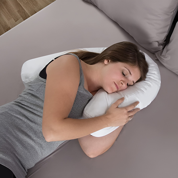 Riafu Orthopedic Side Sleeper Pillow With Ear Hole