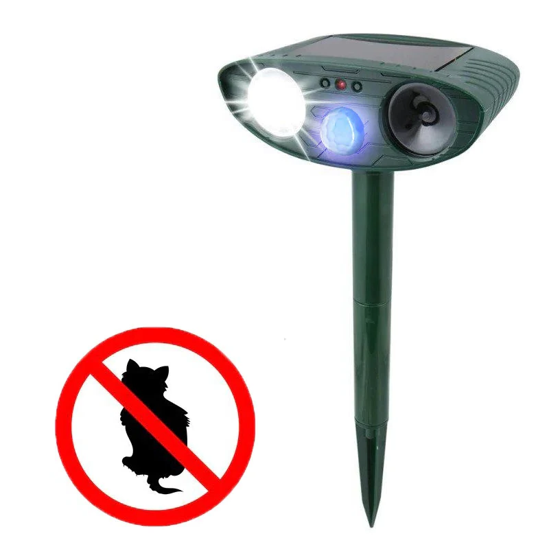 Riafu Solar Ultrasonic Dog Repeller – Motion-Activated Outdoor Animal Deterrent