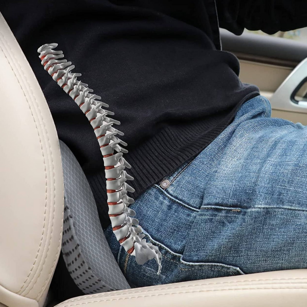 Riafu Car Booster Seat Cushion for Adults – Height & Comfort Support Pad