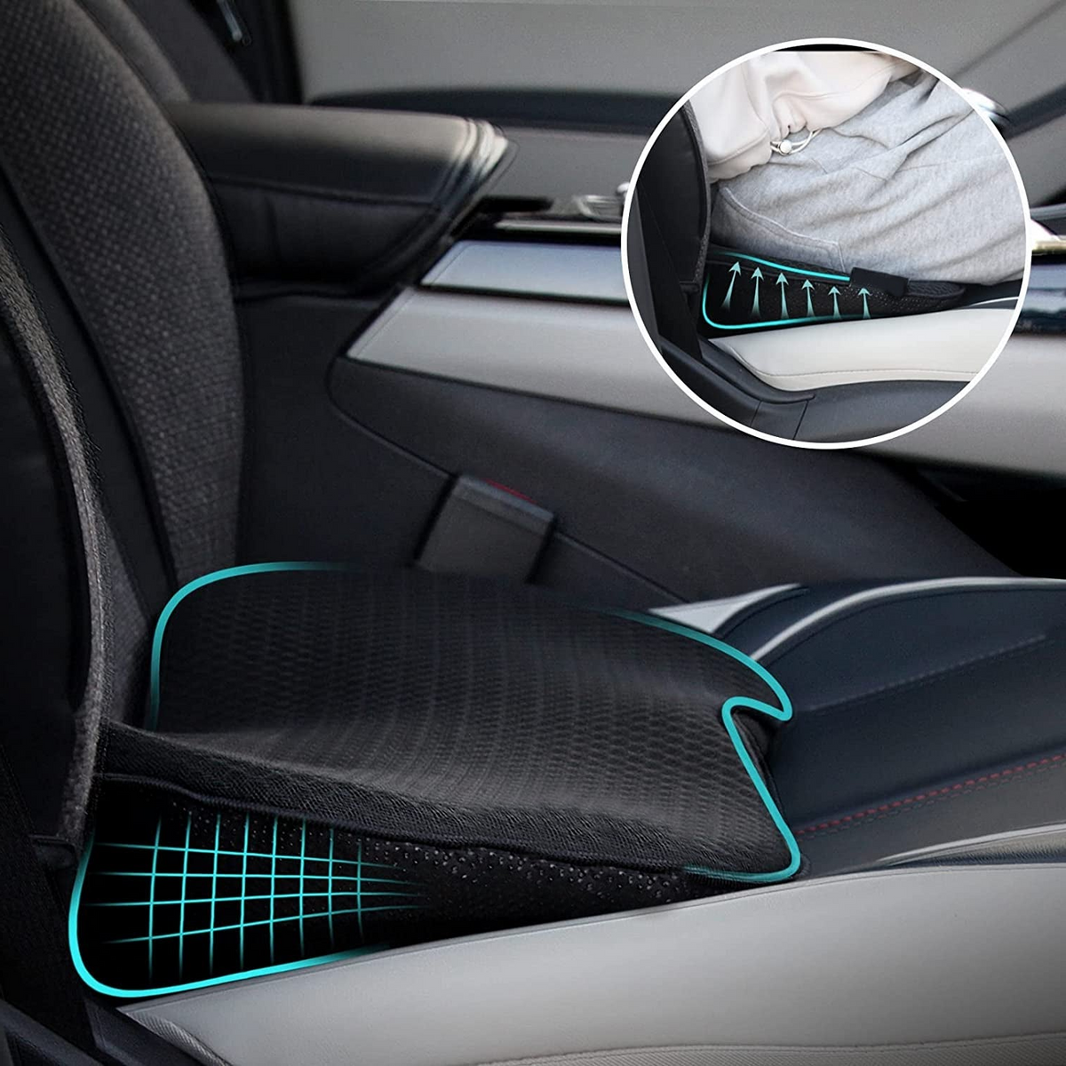 Riafu Car Booster Seat Cushion for Adults – Height & Comfort Support Pad