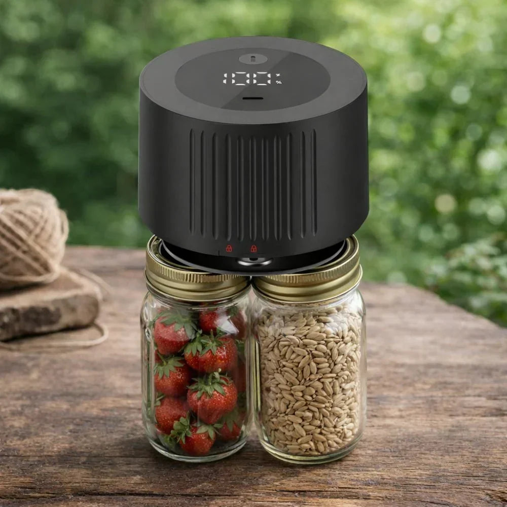 Electric Vacuum Sealer Kit for Wide and Regular Mouth Mason Jars