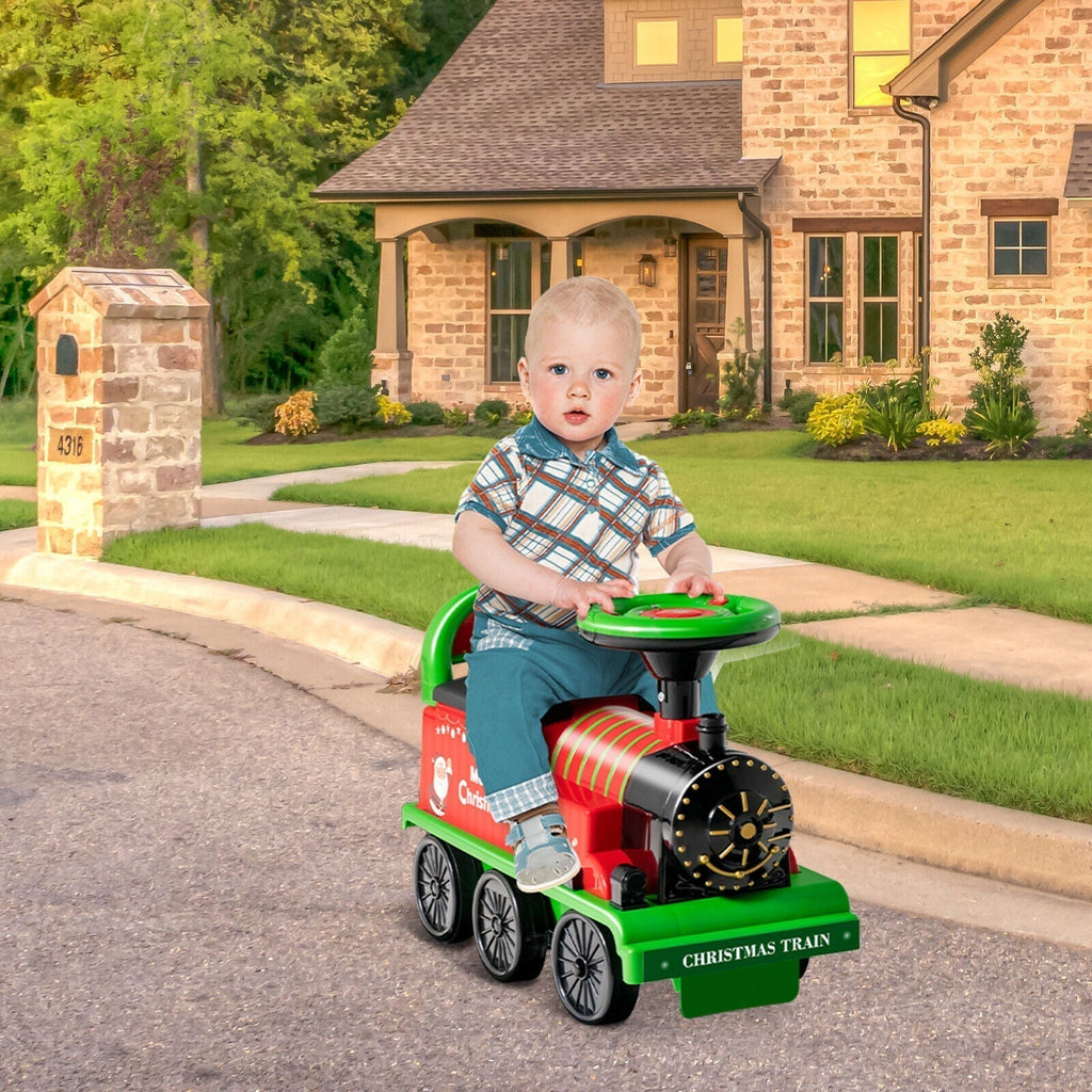 Riafu Ride-on | Kid's Rechargeable Ride On Toy Train And Track Set 6V