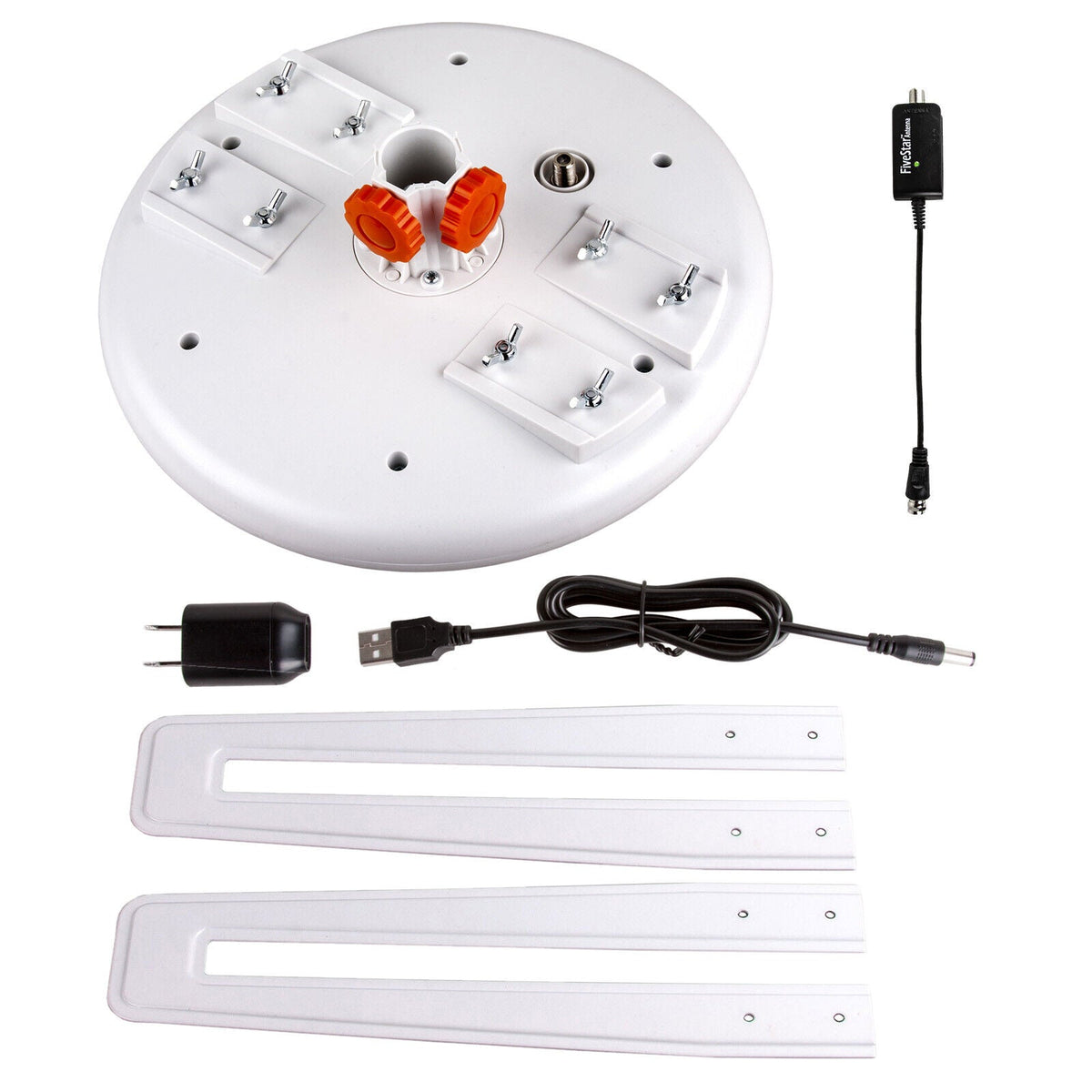 Riafu 4K Amplified HDTV Antenna – Long Range 360° Omnidirectional Indoor/Outdoor TV Antenna Signal Booster
