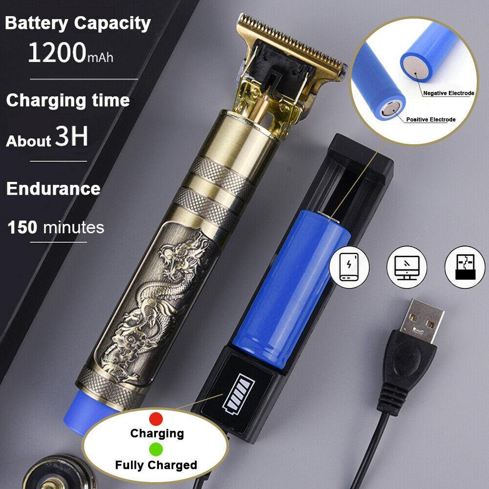 Riafu Rechargeable Professional T-Blade Barber Set | Cordless Barber Clippers