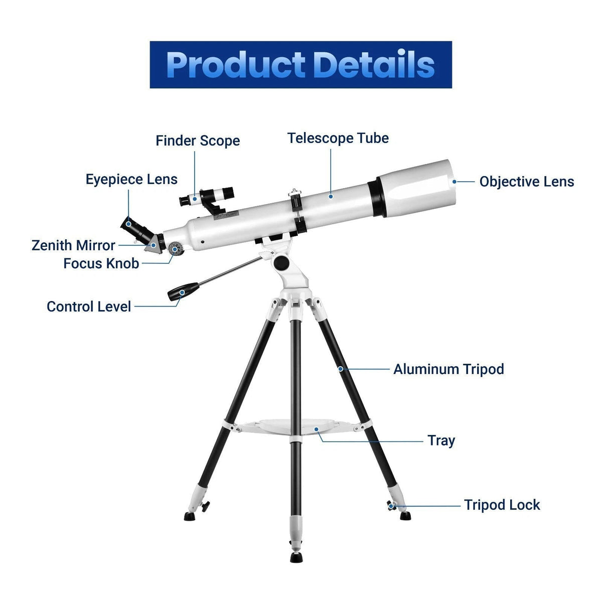 Riafu 210x Magnification Telescope for Adults & Beginners – Star Tracking App & Pro-Level Design