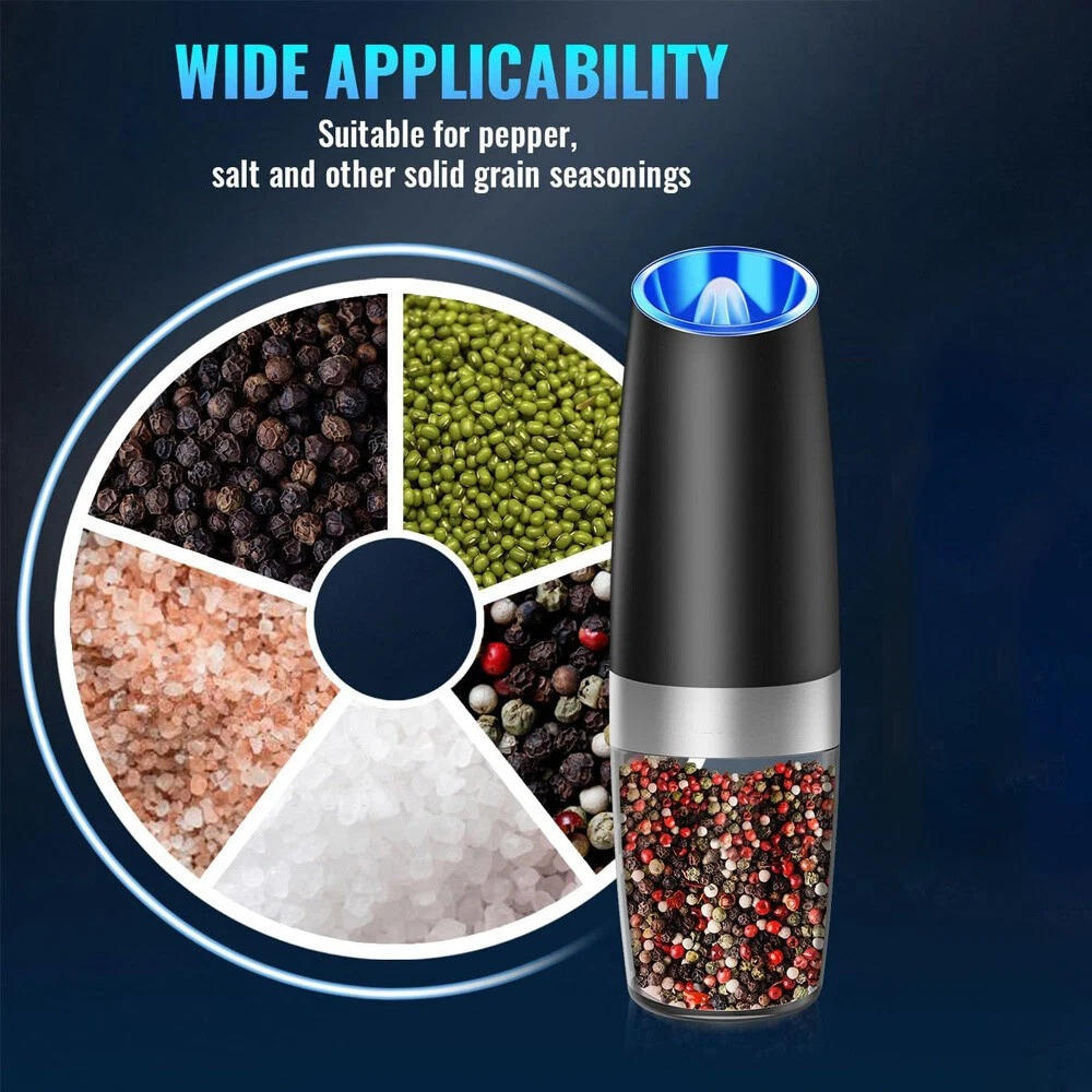 Riafu Electric Salt And Pepper Grinder 2 Pack