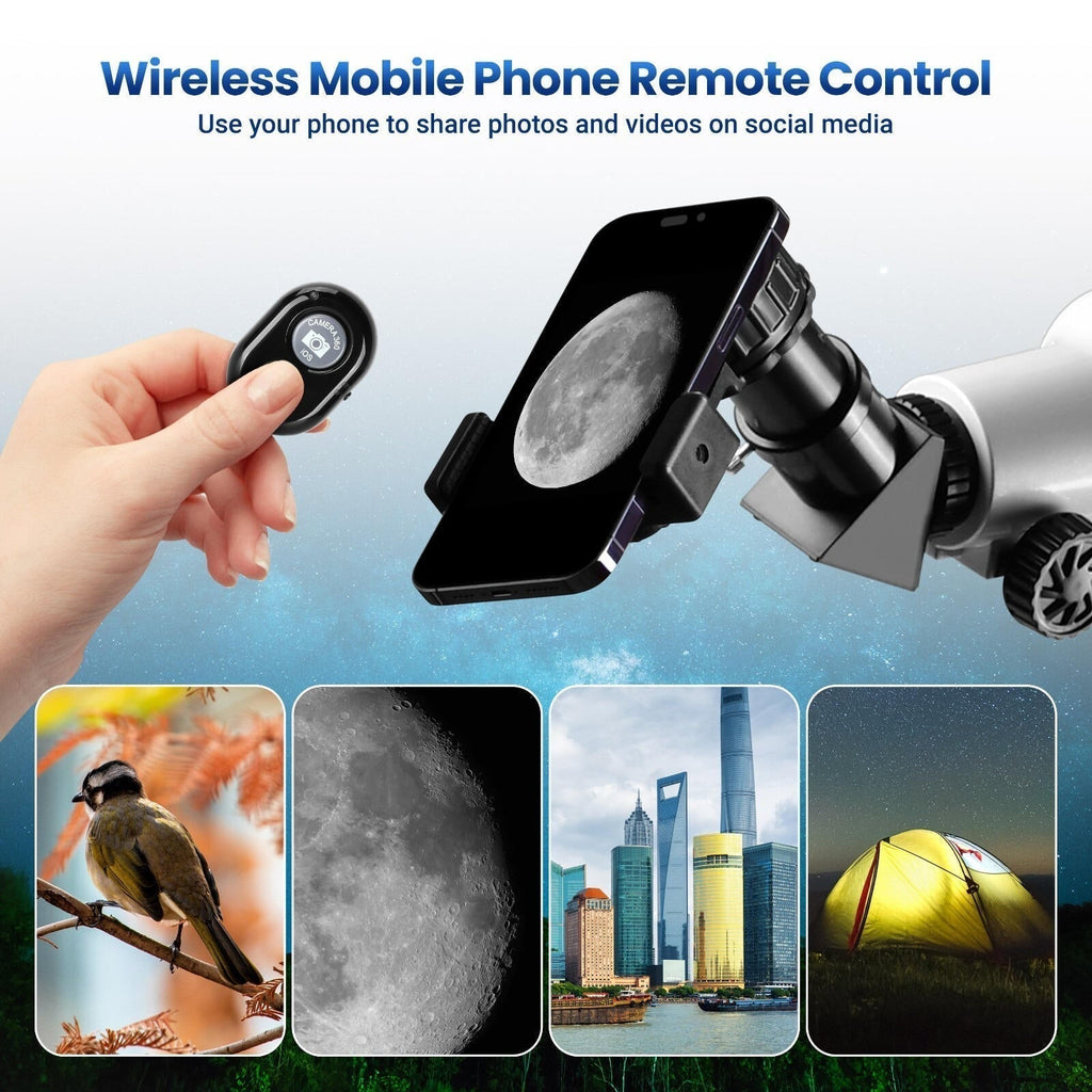 Riafu 210x Magnification Telescope for Adults & Beginners – Star Tracking App & Pro-Level Design