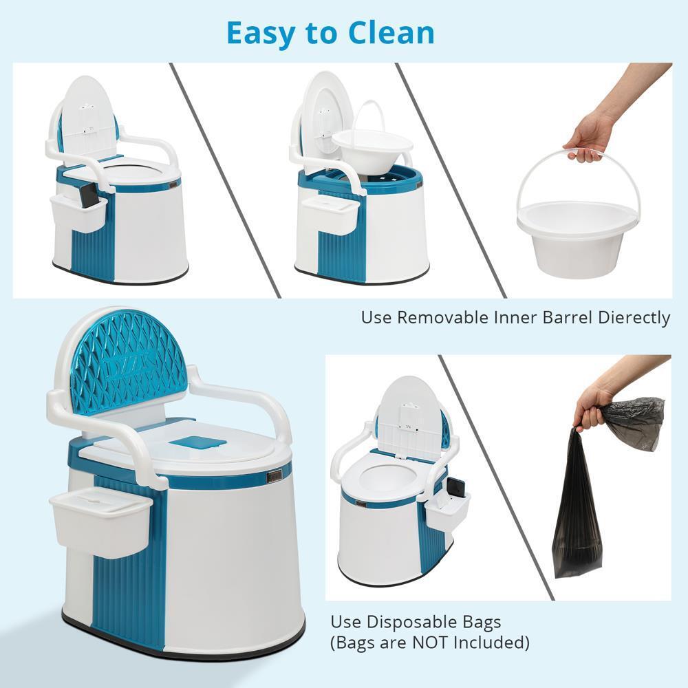 Riafu Outdoor and Indoor Portable Toilet – Comfortable Design for Seniors & Adults