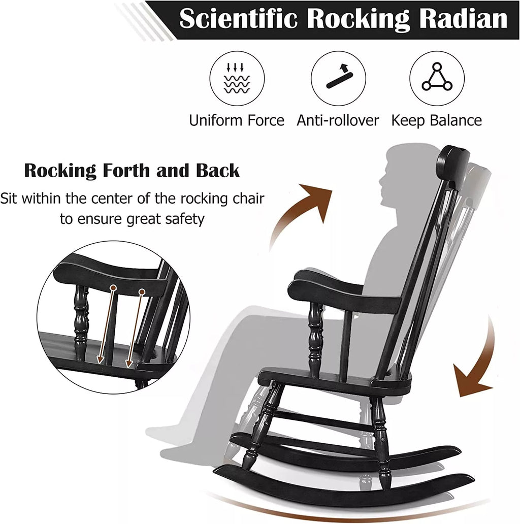 Riafu Wood Rocking Chair