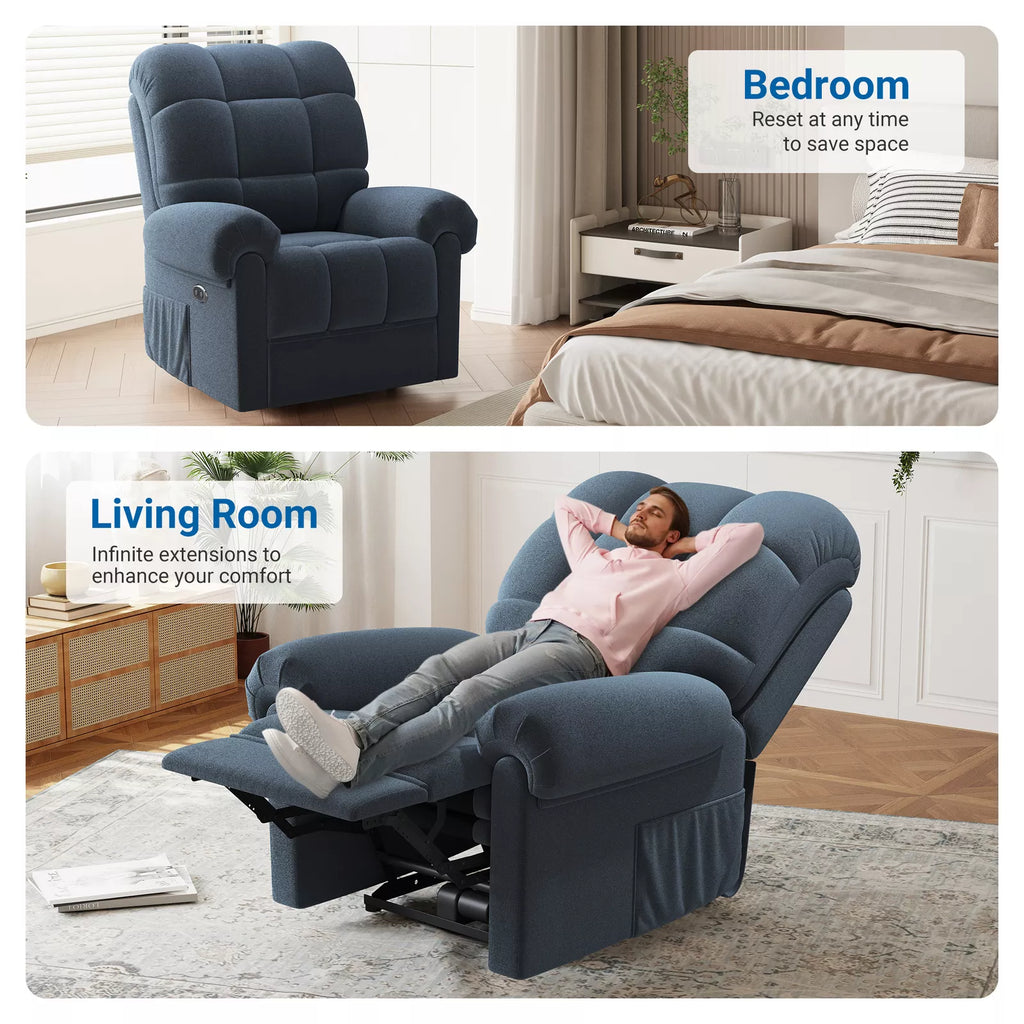 Riafu Power Recliner Chair – Electric Adjustable Reclining Chair for Living Room Comfort