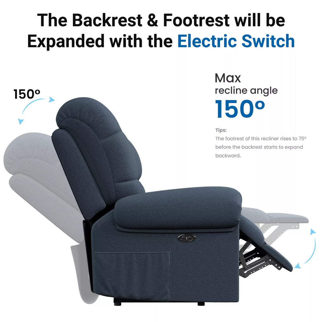 Riafu Power Recliner Chair – Electric Adjustable Reclining Chair for Living Room Comfort