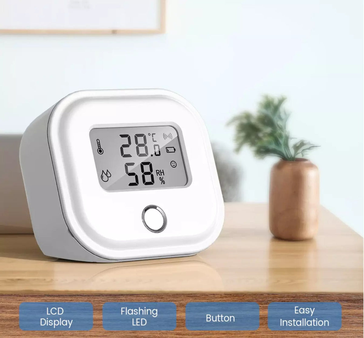 Riafu Smart Wifi Temperature and Humidity Monitor