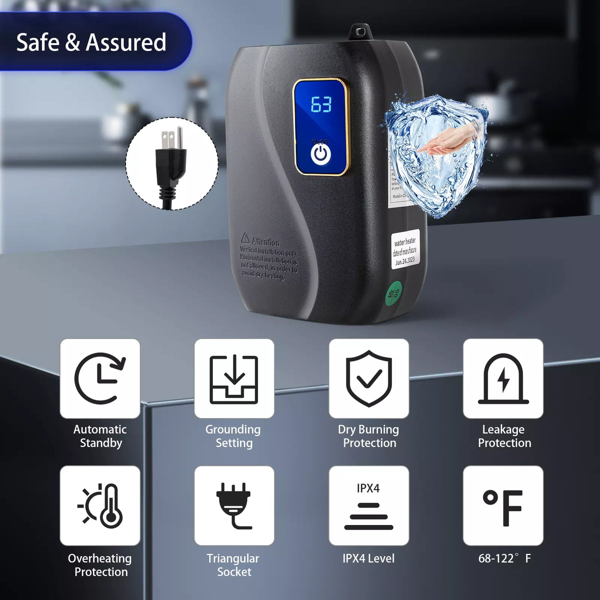 Riafu Tankless Water Heater – Instant Hot Water Solution for Showers & Sinks