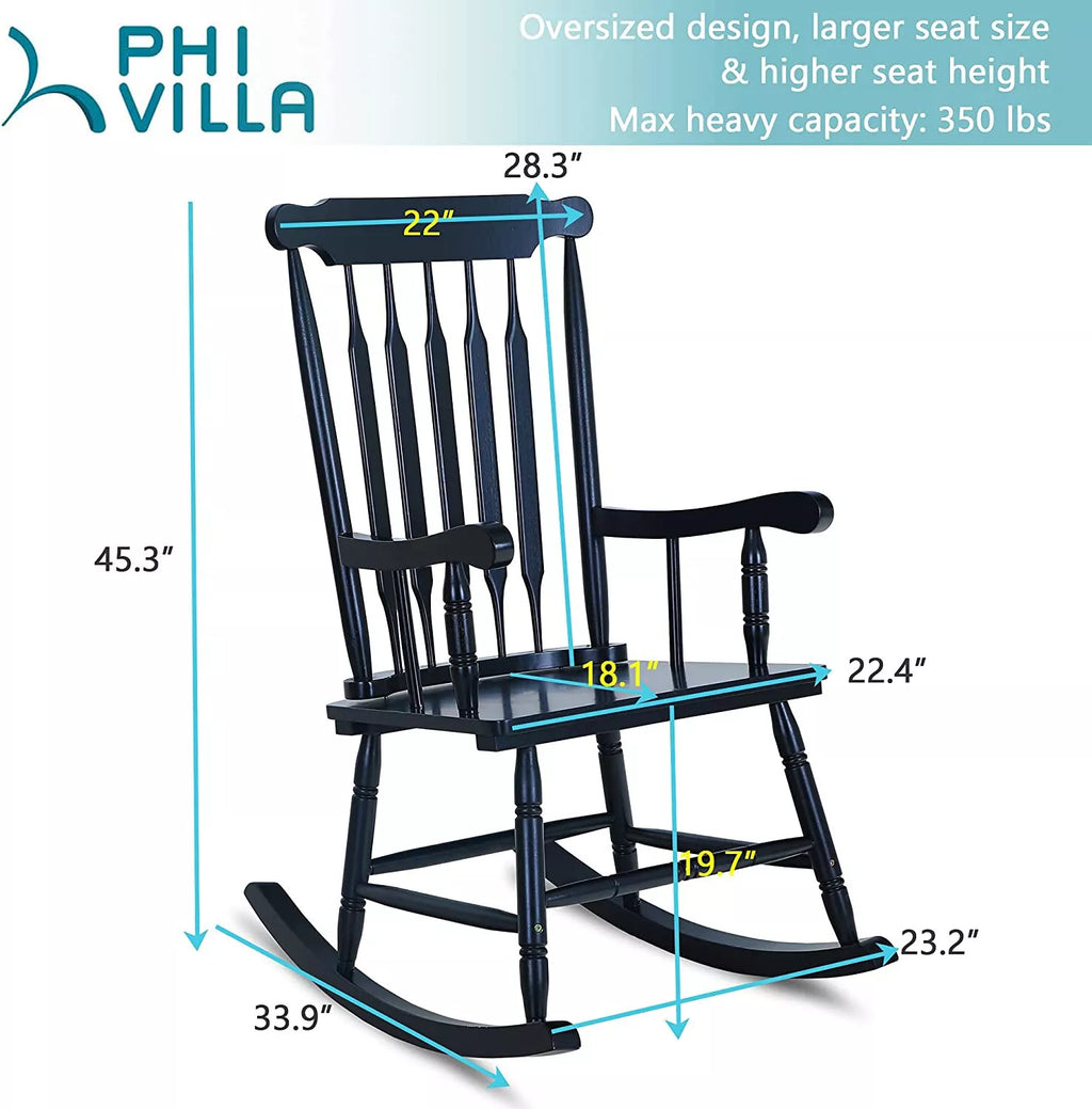 Riafu Wood Rocking Chair