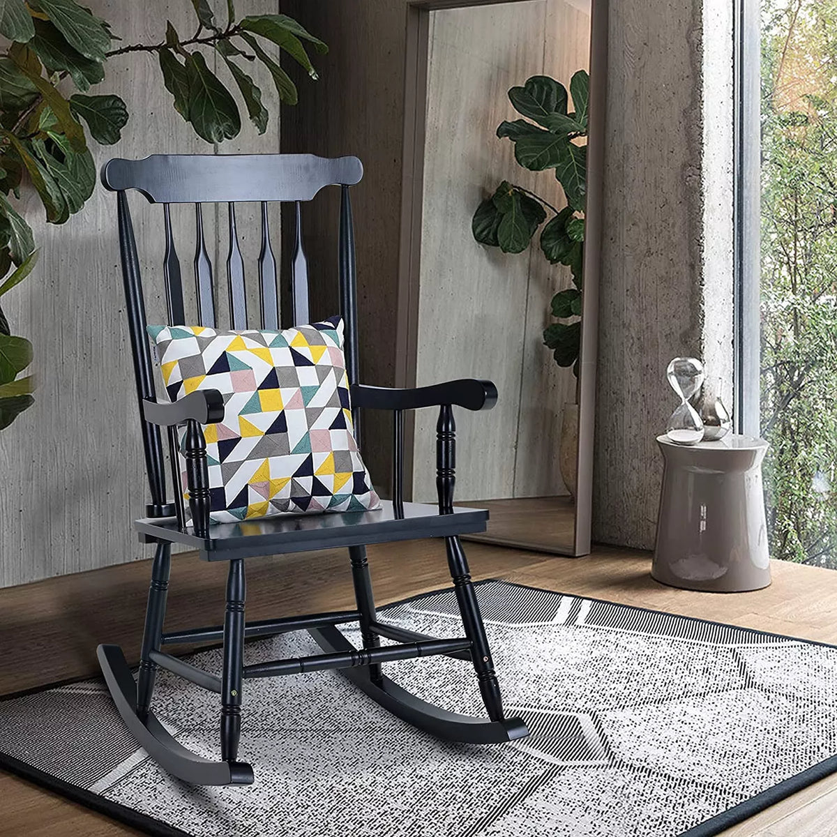 Riafu Wood Rocking Chair