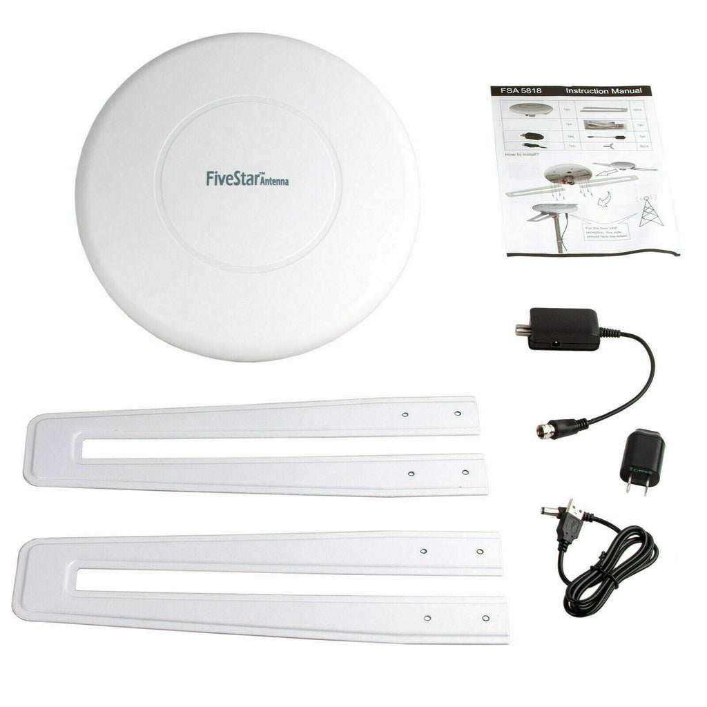 Riafu Omni Directional Outdoor HDTV Antenna – Long Range Digital Amplified 4K Ready TV Antenna