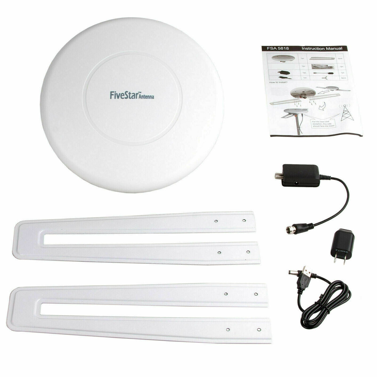 Riafu Omni Directional Outdoor HDTV Antenna – Long Range Digital Amplified 4K Ready TV Antenna