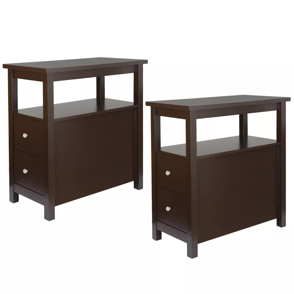 Riafu Minimalist Chair Side End Table With Drawers