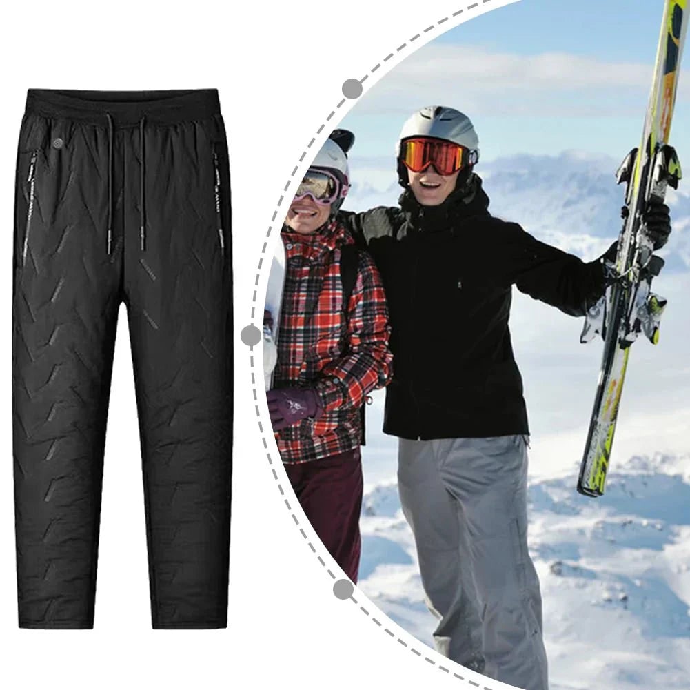 Winter Heated Quilted Pants with Fleece and Heating Zones