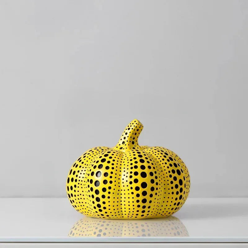 Yellow Resin Decorative Figurine Collection