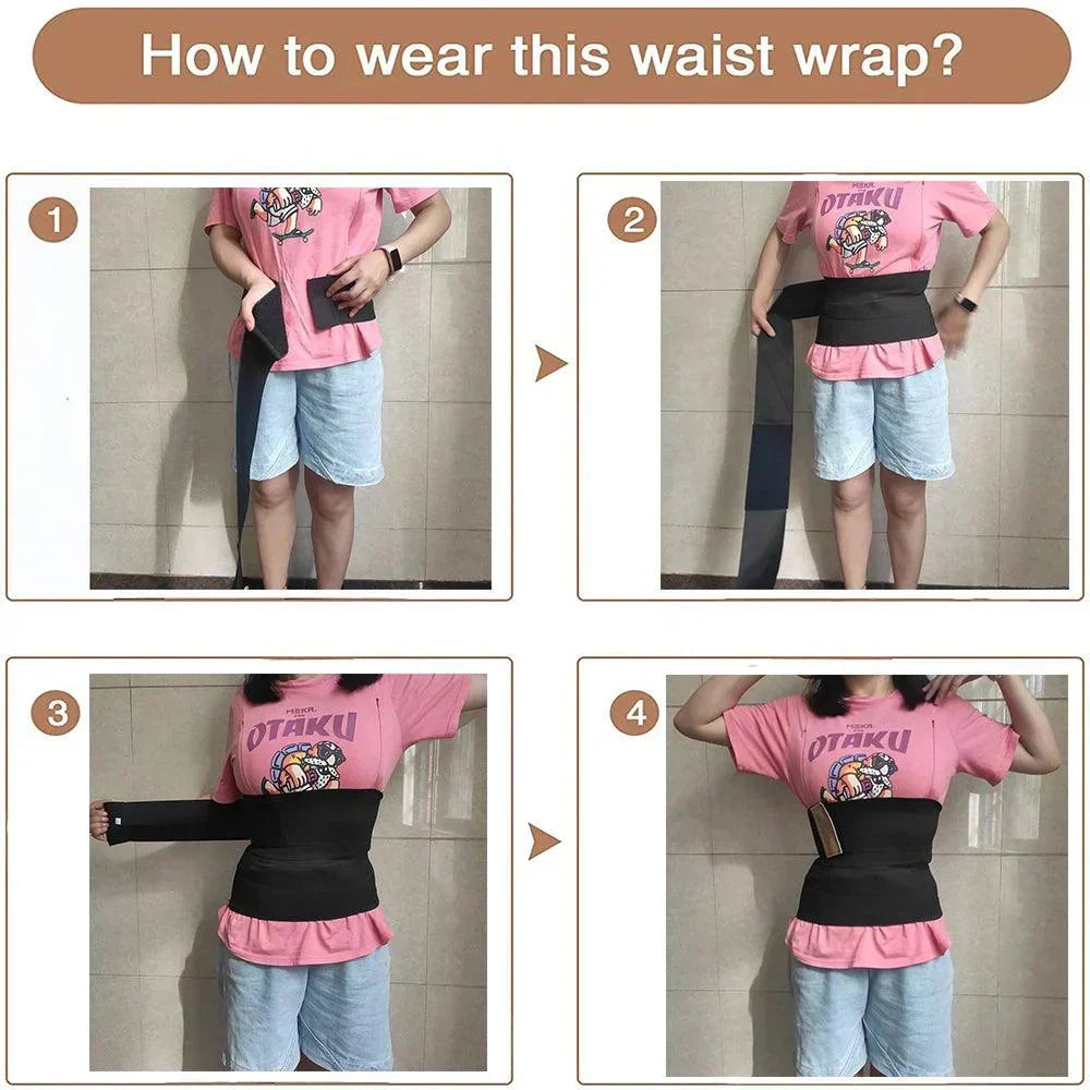 Riafu Adjustable Waist Wrap Belt – Body Shaper & Waist Trainer for Women