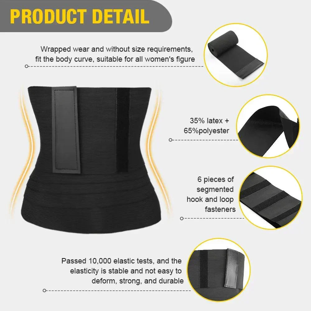 Riafu Adjustable Waist Wrap Belt – Body Shaper & Waist Trainer for Women